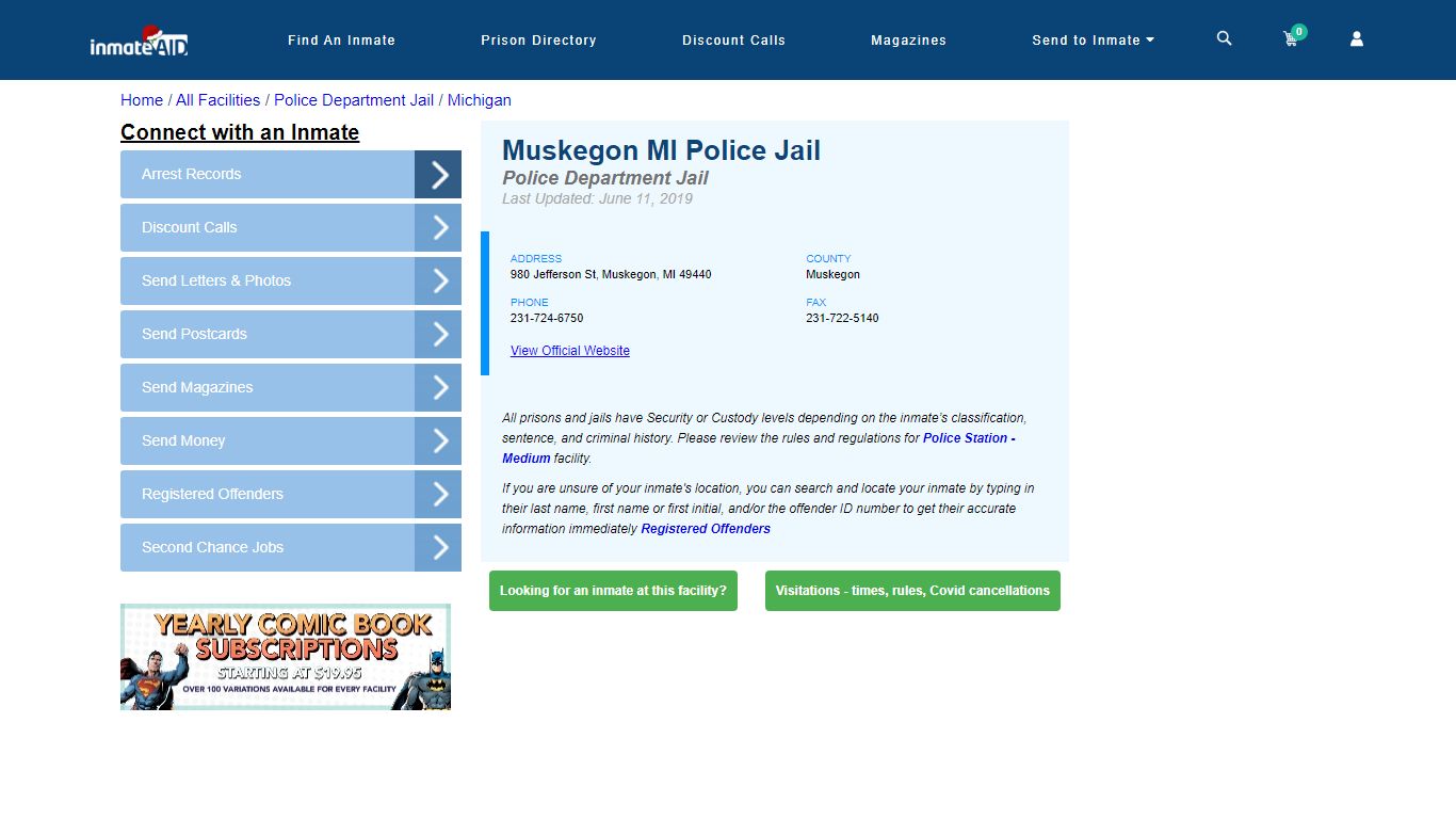 Muskegon MI Police Jail & Inmate Search - Muskegon, MI